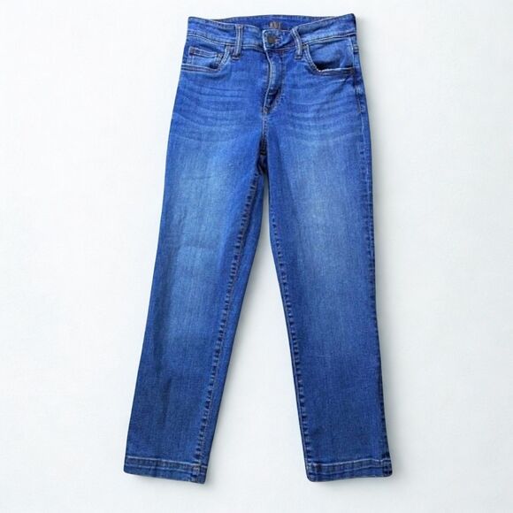 Kut from the Kloth Denim - KUT From The Kloth Crop Jeans Womens 0 High Rise Straight Leg Light Wash Denim